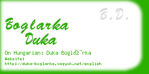 boglarka duka business card